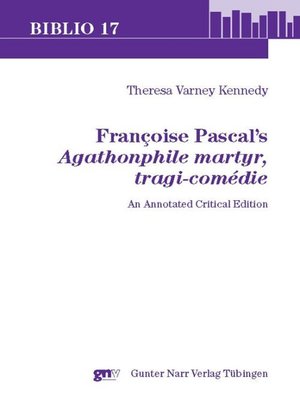 cover image of Françoise Pascal's Agathonphile martyr, tragi-comédie